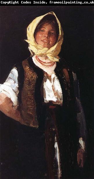 Nicolae Grigorescu Cheerful young Peasant